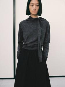 Академический джемпер с галстучным воротником Mango, Medium Grey