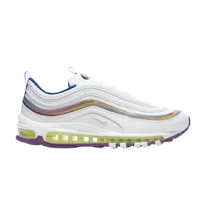 Кроссовки Nike Wmns Air Max 97 SE 'White Iridescent Stripes', белый