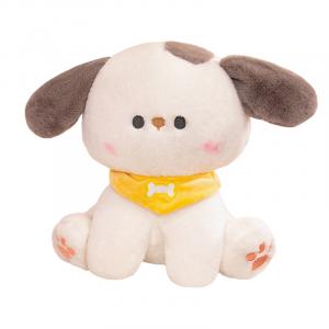 Мягкая игрушка милый щенок в шарфе плюшевая кукла Fat Fat Dragon, желтый