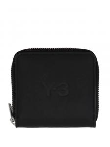 Кожаный кошелек с тисненым логотипом Y-3, черный