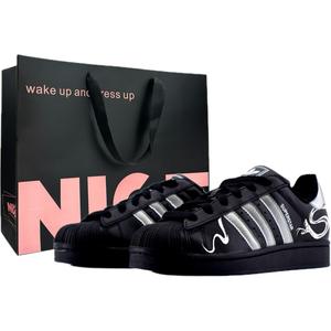 Adidas Originals Кроссовки Superstar 2 Unisex низкие Black/Silver