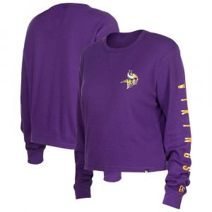 Женская термоукороченная футболка с длинными рукавами New Era Purple Minnesota Vikings, цвет Mvk Purple