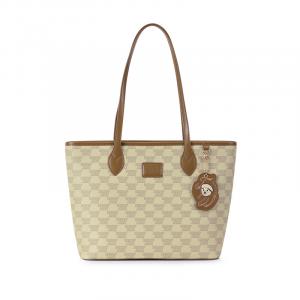 Сумка-шоппер PU женская светло-абрикосовый розовый Teenie Weenie, Hazelnut коричневый-L