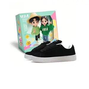 Амортизирующее покрытие, устойчивость к ударам, износостойкость, легкие, нескользящие, низкие, кроссовки для скейтбординга, унисекс WJA, Black