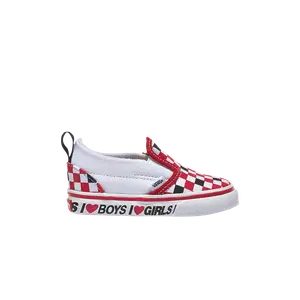 Классические слипоны V для малышей Vans, красный