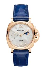 Часы Panerai Luminor due luna goldtech с перламутром 38 мм