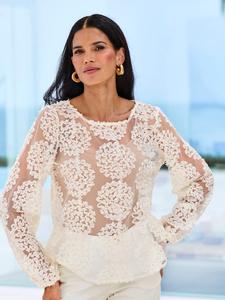 Heine Кружевная футболка цвета экрю