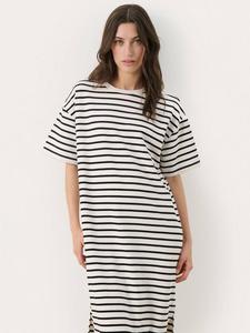 Тира хлопковое платье-миди свободного кроя в полоску Part Two