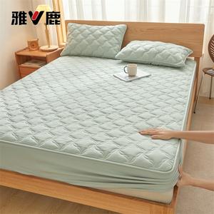 Yalu Простыня на резинке 180х200 см, утолщенная, хлопок, цвет Huaduo Wen Fresh Green