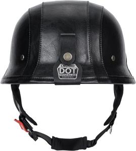 Шлем кожаный LNCHAO в стиле ретро, ​ черный