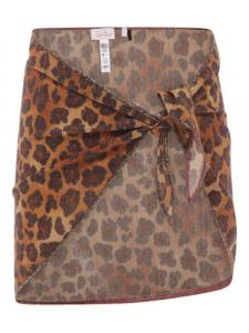 MC2 Saint Barth Kids саронг с леопардовым принтом, коричневый