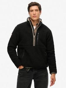 Полузастёгивающийся флисовый джемпер для активного отдыха Superdry, Contrast Black