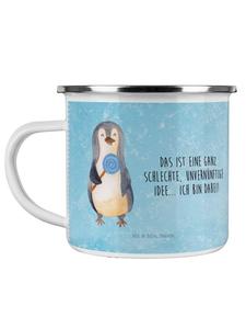 Кружка-леденец в форме пингвина с надписью цвета ледяной синий Mr. & Mrs. Panda