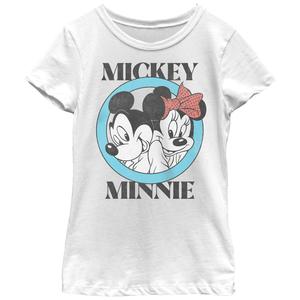 Футболка Disney's Juniors с Микки и Минни Licensed Character, белый