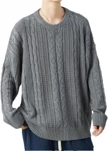 Мужской вязаный свитер свободного кроя