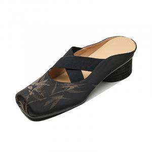 Эко-кожаные тапочки с противоскользящей резиновой подошвой, бесшумные и устойчивые к истиранию, с закрытым носком, бренд Echo&yolo, цвет экрю