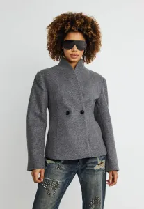 Формованная куртка, летняя куртка Gina Tricot, Grey Melange