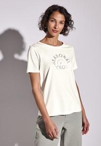 Футболка с принтом MIT WORDING Street One, кремовый