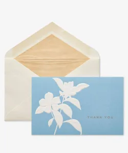 Набор из 10 открыток с цветочным узором и вышивкой вслепую «Спасибо».