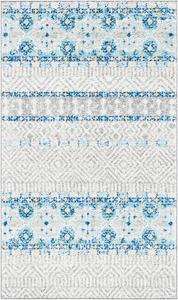 Ковер SAFAVIEH, 69 x 122 см,  Madison Collection GreyTurquoise MAD797G в стиле бохо-шик, не линяет, для прихожей, гостиной, фойе, спальни или кухни