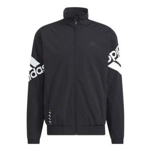 Куртка adidas Fi Bp1 Wvj Casual Sports Stand Collar Logo Jacket Black, черный