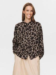 Hana Animal Print Boxy Shirt Numph, Brown Multi