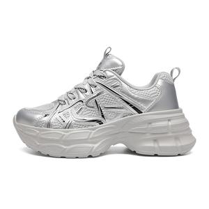 Женские кроссовки Super Star Era, износостойкие, дышащие, легкие, увеличивающие рост, низкие, массивные ZHR, Silver
