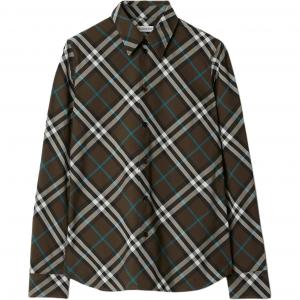 Клетчатая рубашка Burberry, коричневый
