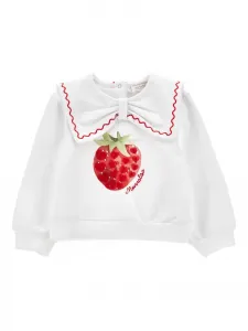 Толстовка с принтом Monnalisa, белый