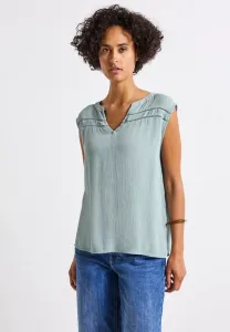 Блузка из жатой ткани с клейкой лентой Street One, Blau