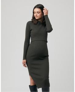 Трикотажное платье для кормления в рубчик Nella Ivy Ripe Maternity