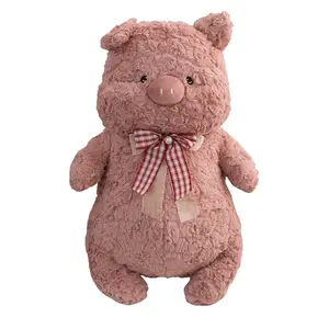 Плюшевая кукла Gentleman Bow Tie Bowknot, Panda, Piggy, Teddy Bear, Rabbit высотой 60 см Tranquility and elegance, Pig