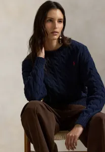 Хлопковый свитер крупной вязки с круглым вырезом Polo Ralph Lauren, Hunter Navy