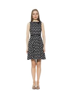 Платье Иды ALEXIA ADMOR, черно-белый в горошек