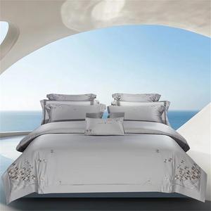 Alloaone Комплект постельного белья из хлопка с вышивкой, 900 нитей