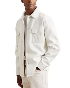 Рубашка-Куртка Scott с двумя карманами Reiss, белый