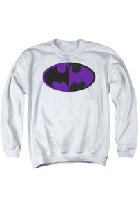 Толстовка с круглым вырезом для взрослых с символом Batman Split Gildan, белый