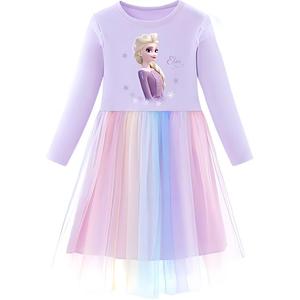 Детское платье для детей от 3 до 7 лет Disney, фиолетовый