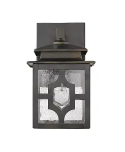 Уличный настенный светильник-фонарь для освещения крыльца и входа Slickblue, bronze