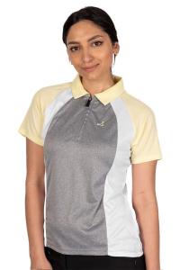 Рубашка-поло для гольфа с цветными блоками и воротником-молнией Under Par, серый