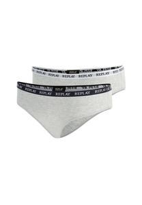 Трусы 2 шт. в упаковке - трусы с логотипом на поясе хлопковая смесь Replay, серый