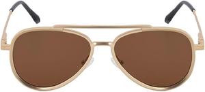 Ретро-солнцезащитные очки для женщин в крупной оправе, роскошные очки в квадратной оправе с защитой от УФ-излучения UV400, стильные мужские солнцезащитные очки-пилот 98286 Melrose, Brown