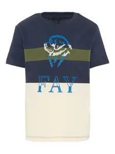 Футболка со вставками Fay Kids, синий