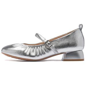 AGSDON Серебряные туфли Мэри Джейн, цвет Silver