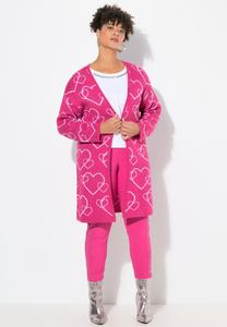 Кардиган MIAMODA CLASSIC FIT HERZMUSTER, Hibiscus Pink/Pink