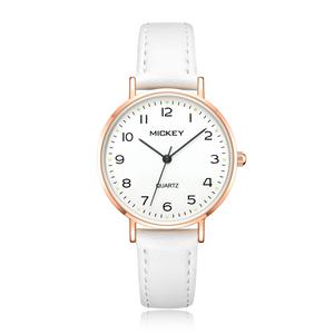 Disney Женские часы с кварцевым механизмом и белым циферблатом на ремешке из полиуретана