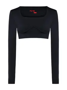 Free Heaven удлиненный кроп-топ с длинными рукавами PCFG, черный