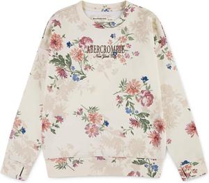 Толстовка abercrombie kids ANF Floral Crew, цвет Buttercream