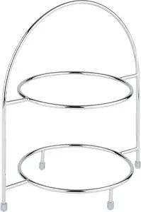 Сервировочный набор APS "Сервировочная стойка", на 2 тарелки, 2 яруса 29х30х19,5 см, цвет chromfarben