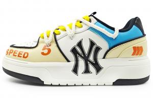 MLB Кроссовки для скейтбординга Chunky Liner, устойчивые к истиранию, низкие, унисекс, бежево-синие